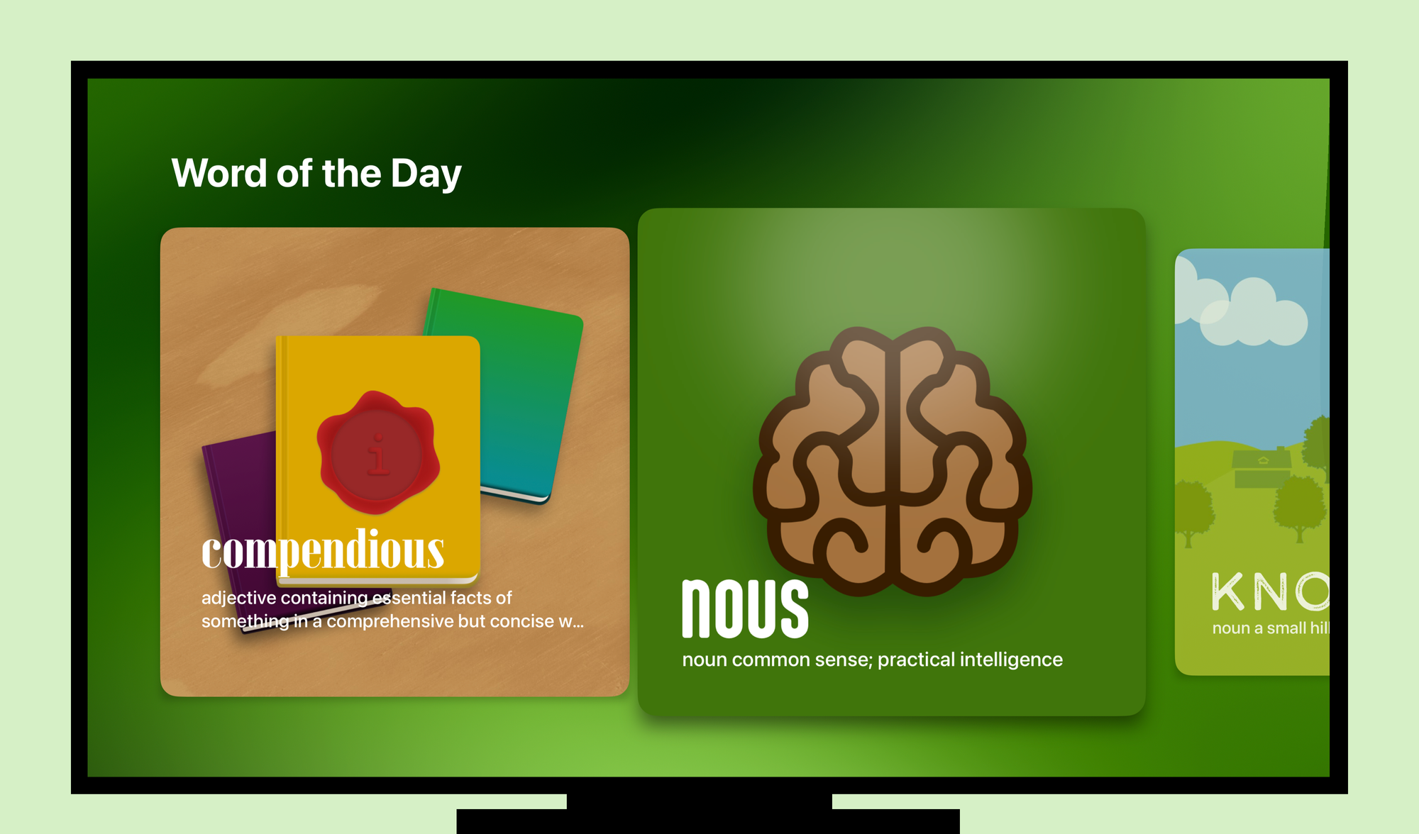 Bringing Word of the Day by LookUp to Apple TV