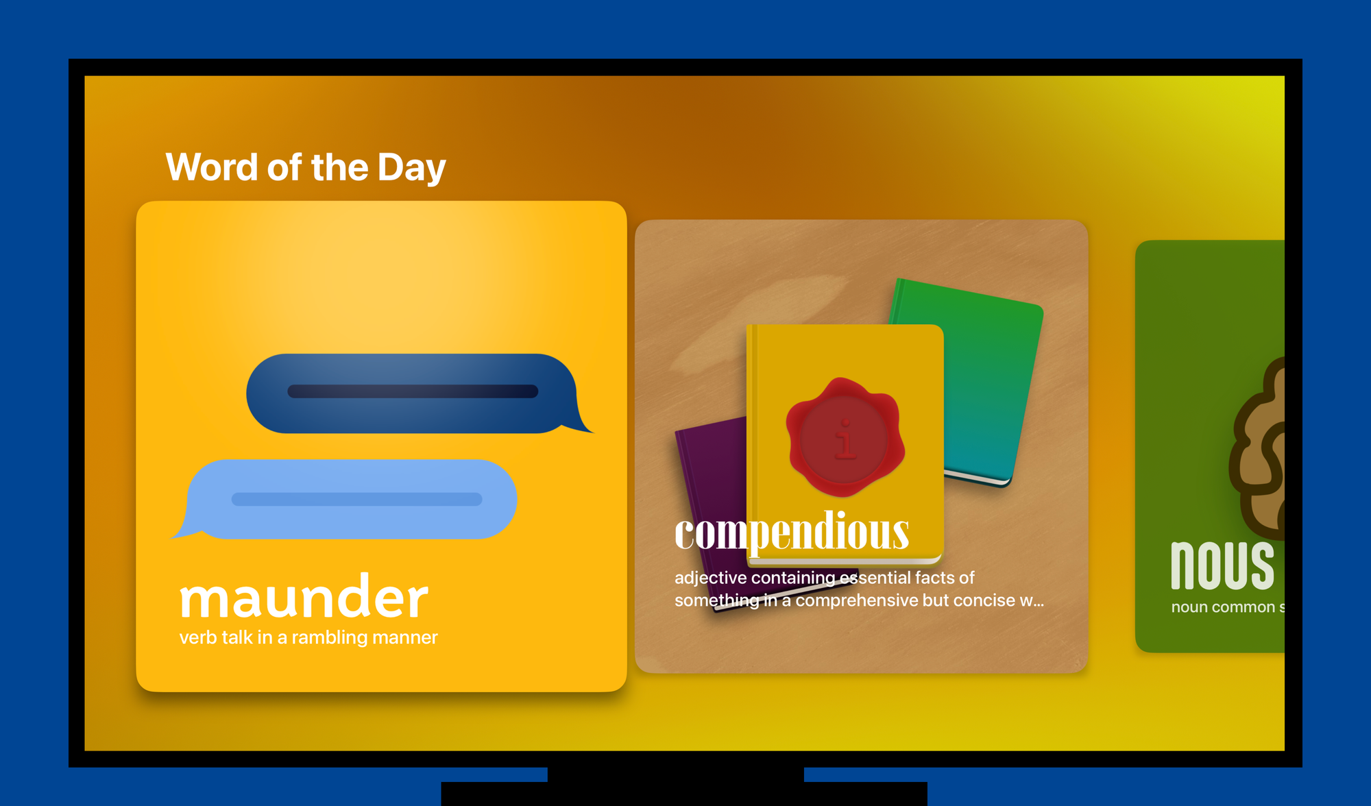 Bringing Word of the Day by LookUp to Apple TV